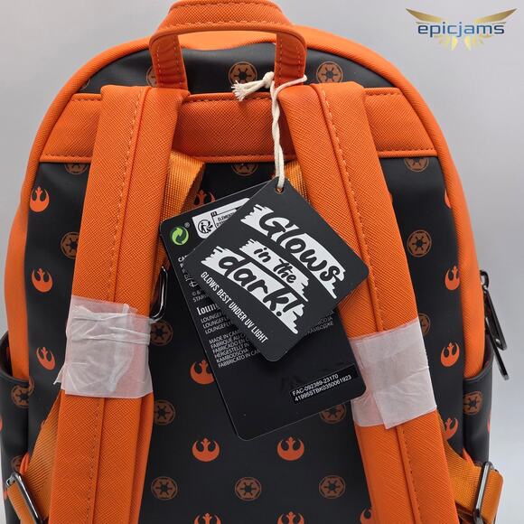 Loungefly Star Wars Darth Vader Glow-in-the-Dark Jack-o-Lantern Backpack Set New